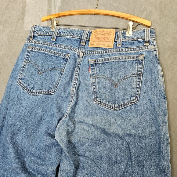 1991 Vintage Levis 560 Jeans Mens 34 x 32 Loose Fit Tapered Leg Blue Denim A3-34 - Picture 4 of 5